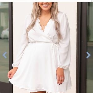 Chic Soul white scalloped dress